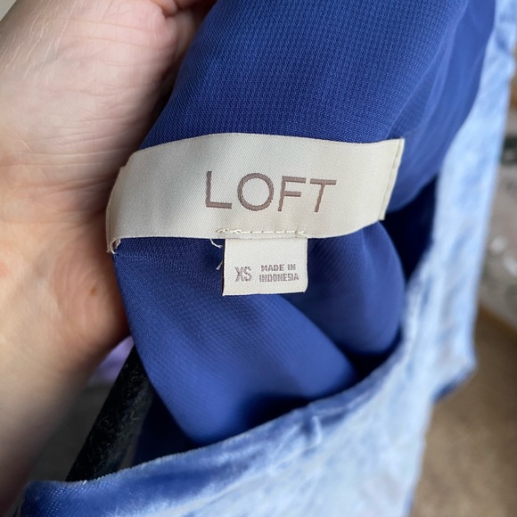 LOFT cobalt velvet swing tank - Picture 4 of 4